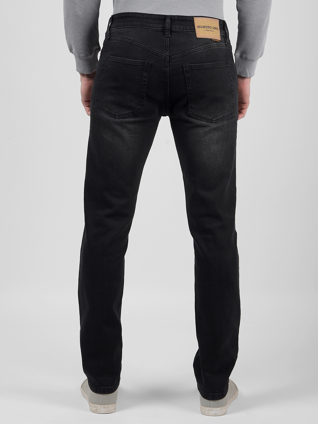 Numero Uno Men Solid Black Jeans